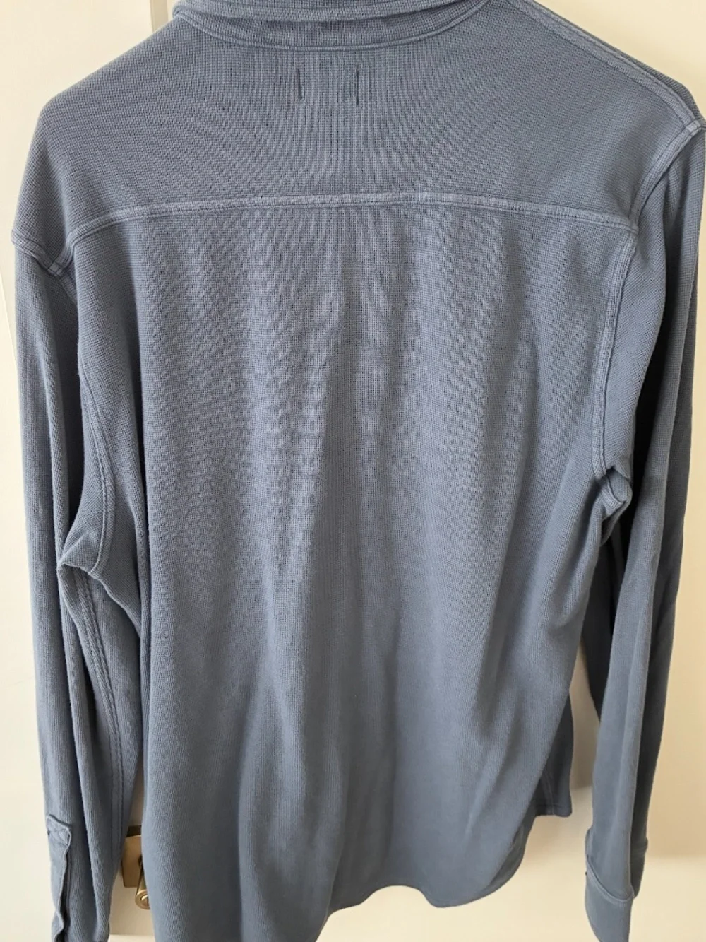 J.Crew Cotton Waffle Shirt Stormy Waters Size Medium